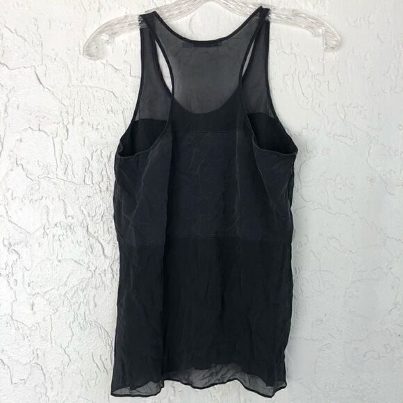 ALEXANDER WANG Black Silk Sheer Tank Top Size XS - Picture 5 of 9